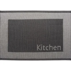 TAPIS 40X60CM POLYESTER KITCHEN NOIR