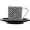 TASSE A CAFE AVEC SOUCOUPE GEOMETRIQUE
