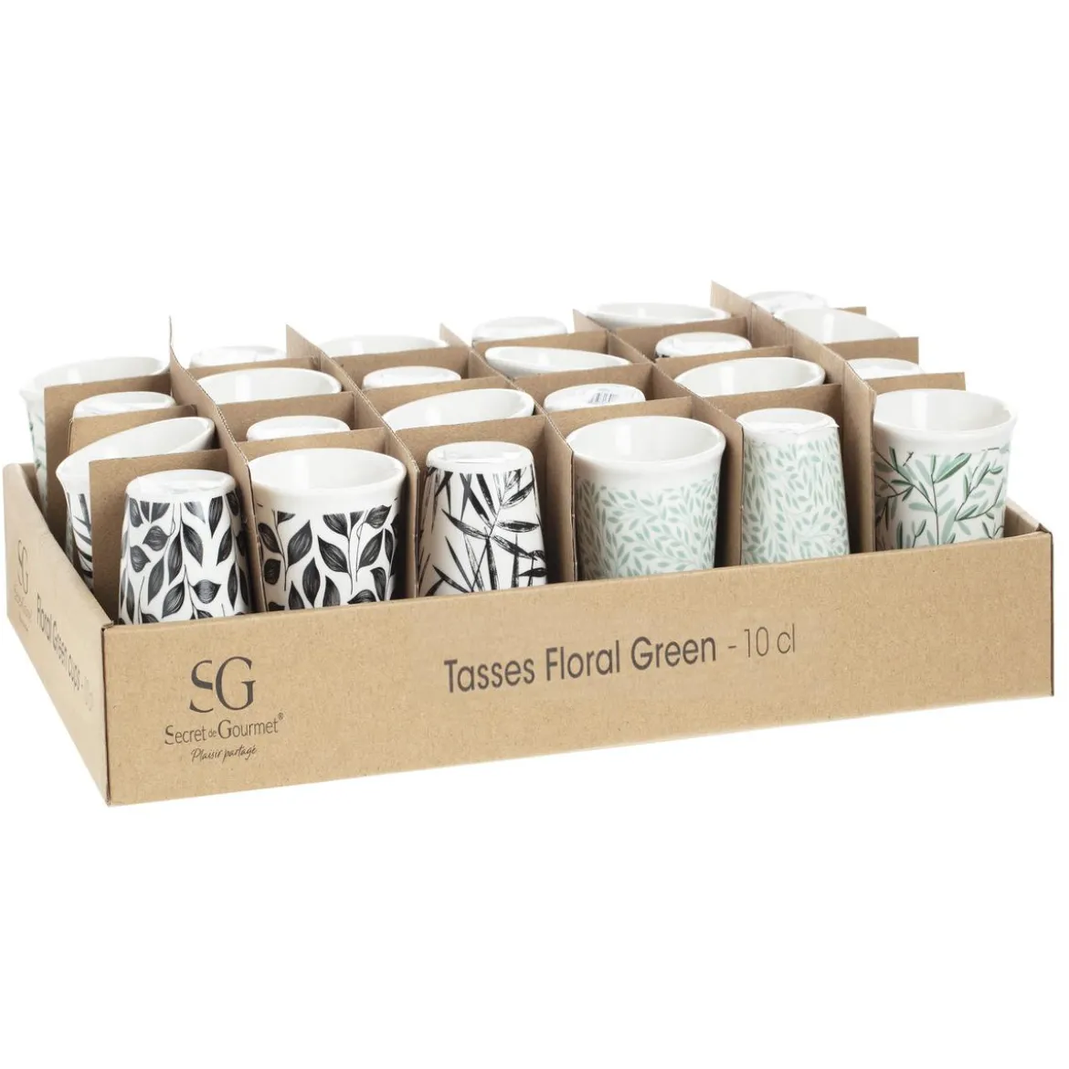 TASSE ESPRESSO FLORAL GREEN 10CL
