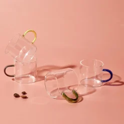 TASSE EXPRESSO VERRE ANSE COLOREE 10CL