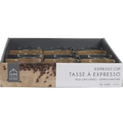 TASSE EXPRESSO VERRE ANSE COLOREE 10CL