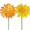 TIGE GERBERA H.60CM JAUNE ET ORANGE