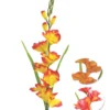 TIGE GLAIEUL 7 FLEURS ET 3 BOUTONS H.80CM ORANGE