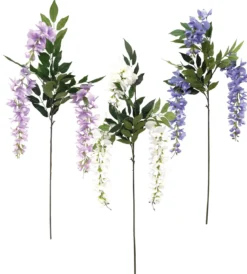 TIGE GLYCINE RETOMBANTE 3 BRINS H.90CM BLEU