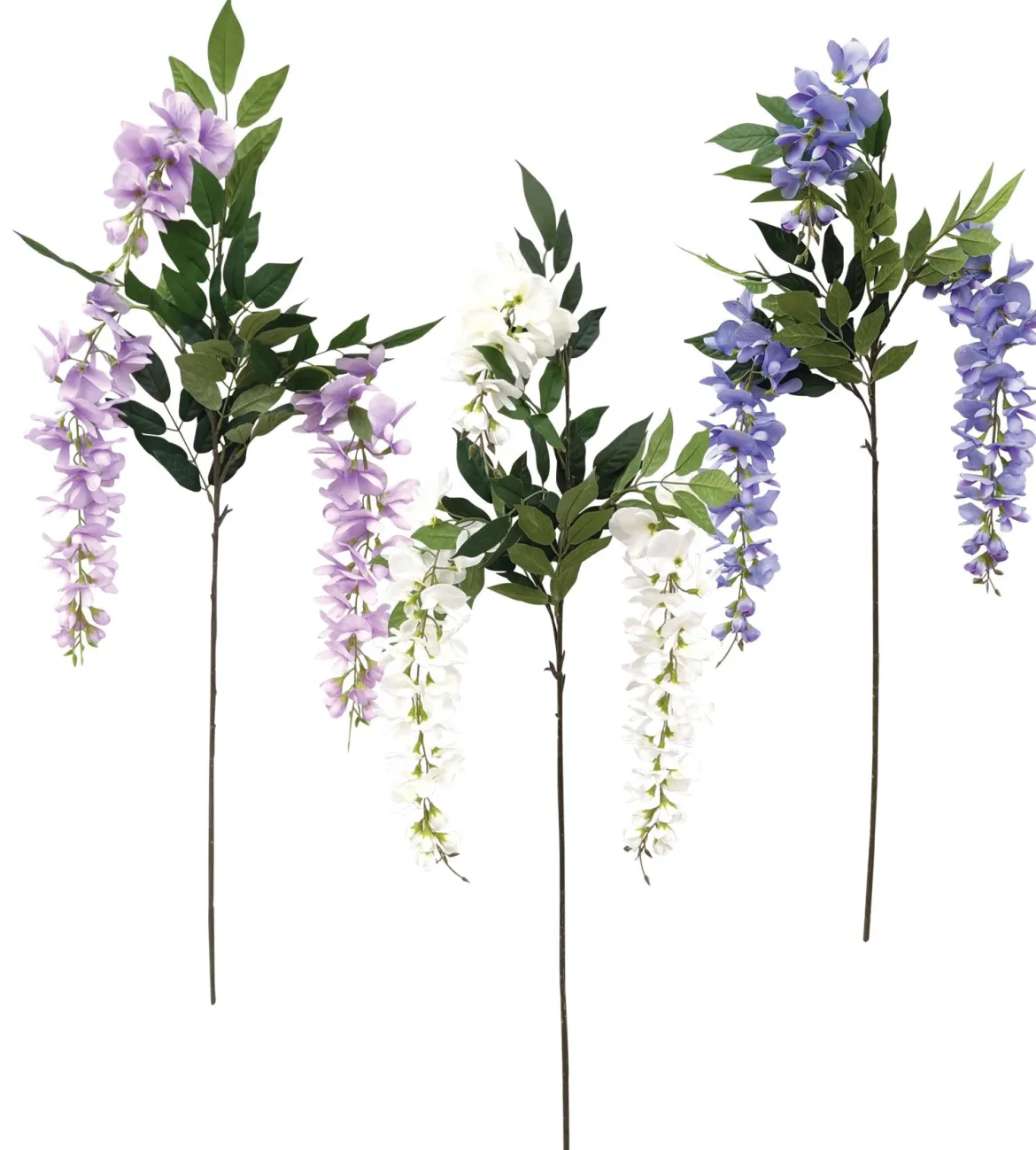 TIGE GLYCINE RETOMBANTE 3 BRINS H.90CM BLEU
