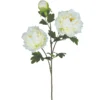 TIGE PIVOINE 2 FLEURS ET 1 BOURGEON H.70CM BLANC