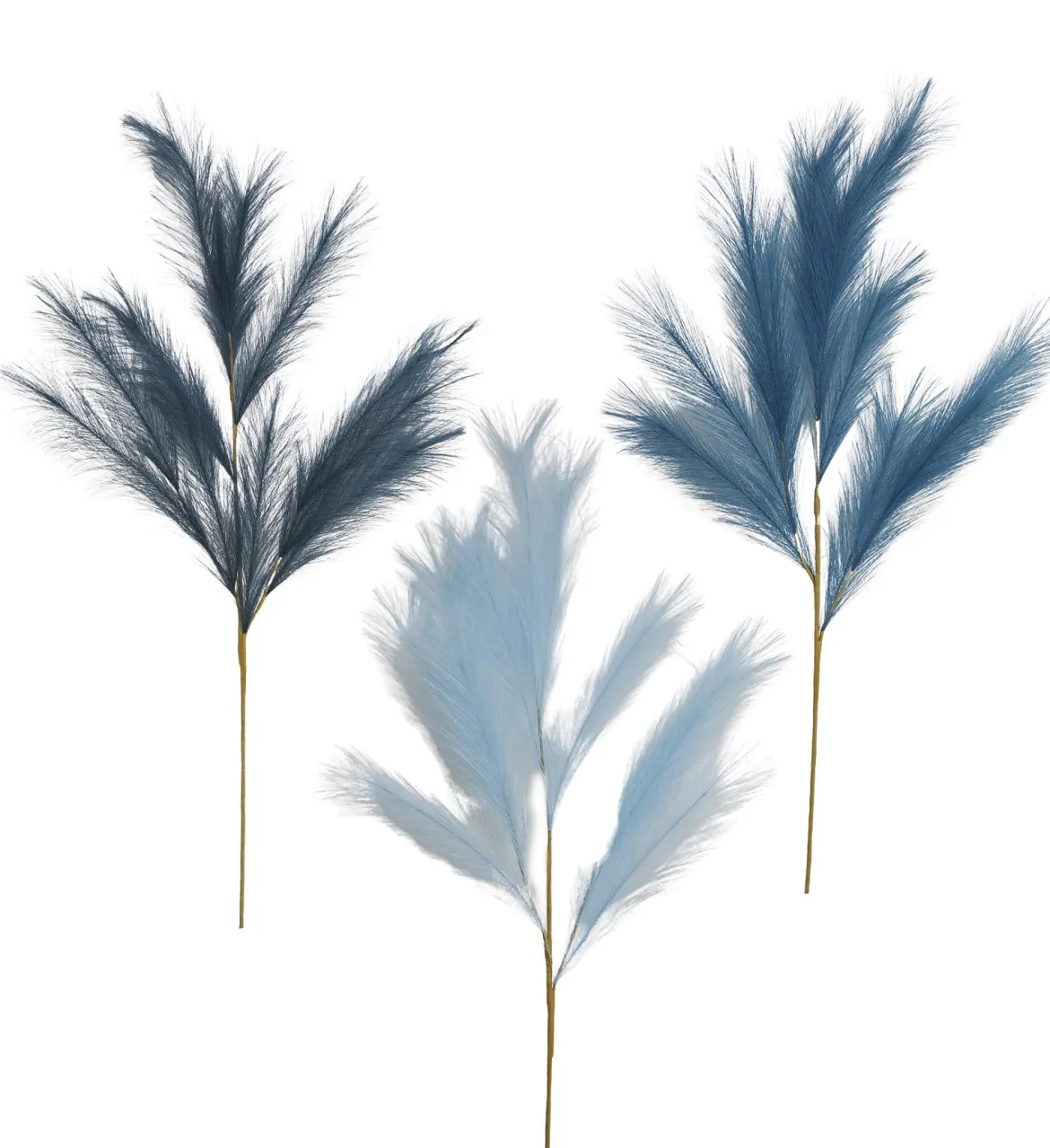 TIGE PLUMEAU H.110CM BLEU