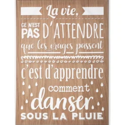 TOILE IMPRIMEE CITATIONS D.58X78CM