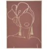 TOILE IMPRIMEE FEMME D.60X80CM
