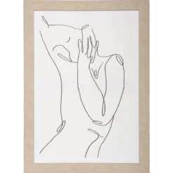 TOILE IMPRIME VISAGE CADRE 50X70CM