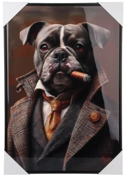 TOILE MURALE BULLDOG 42X60CM