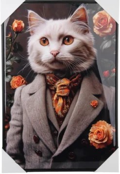 TOILE MURALE CHAT 42X60CM