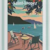 TOILE MURALE 40X50CM DECOR ST TROPEZ
