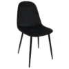 TONIA CHAISE VELOURS NOIR PIEDS NOIR