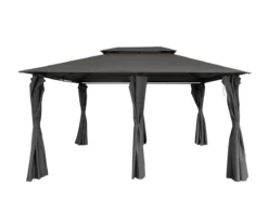 TONNELLE ESSENTIELLE ACIER 3X4X2.75M AVEC RIDEAUX