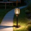 TORCHE 12 LED JAUNE SOLAIRE EFFET FLAMMES 12X76CM