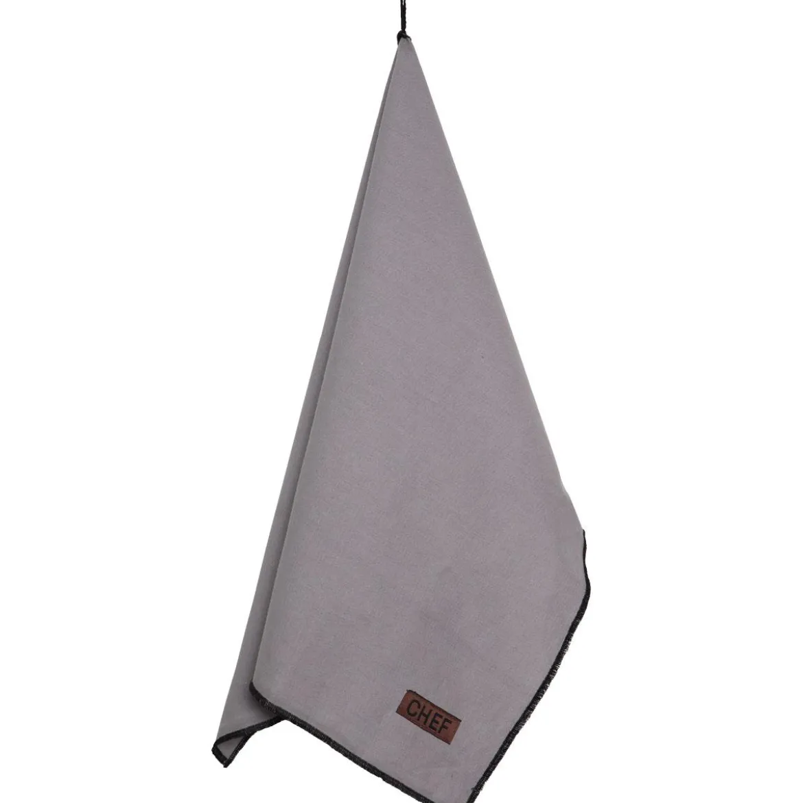 TORCHON CHEF BLACK LINE 50X70CM COTON GRIS