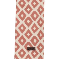 TORCHON CHEF LOSANGE 50X70CM COTON TERRACOTTA