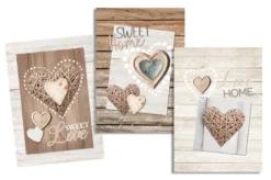 TORCHON HEART LOVE NATUREL 50X70CM