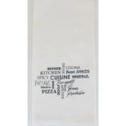 TORCHON IMP JEANNE 50X70CM COTON BLANC CUISINE