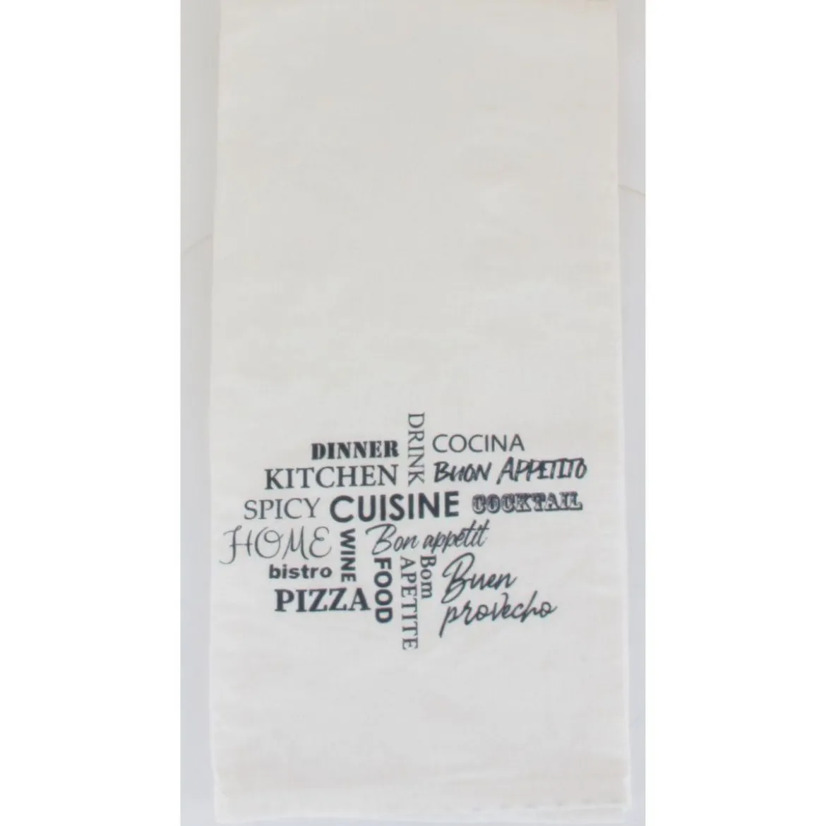 TORCHON IMP JEANNE 50X70CM COTON BLANC CUISINE