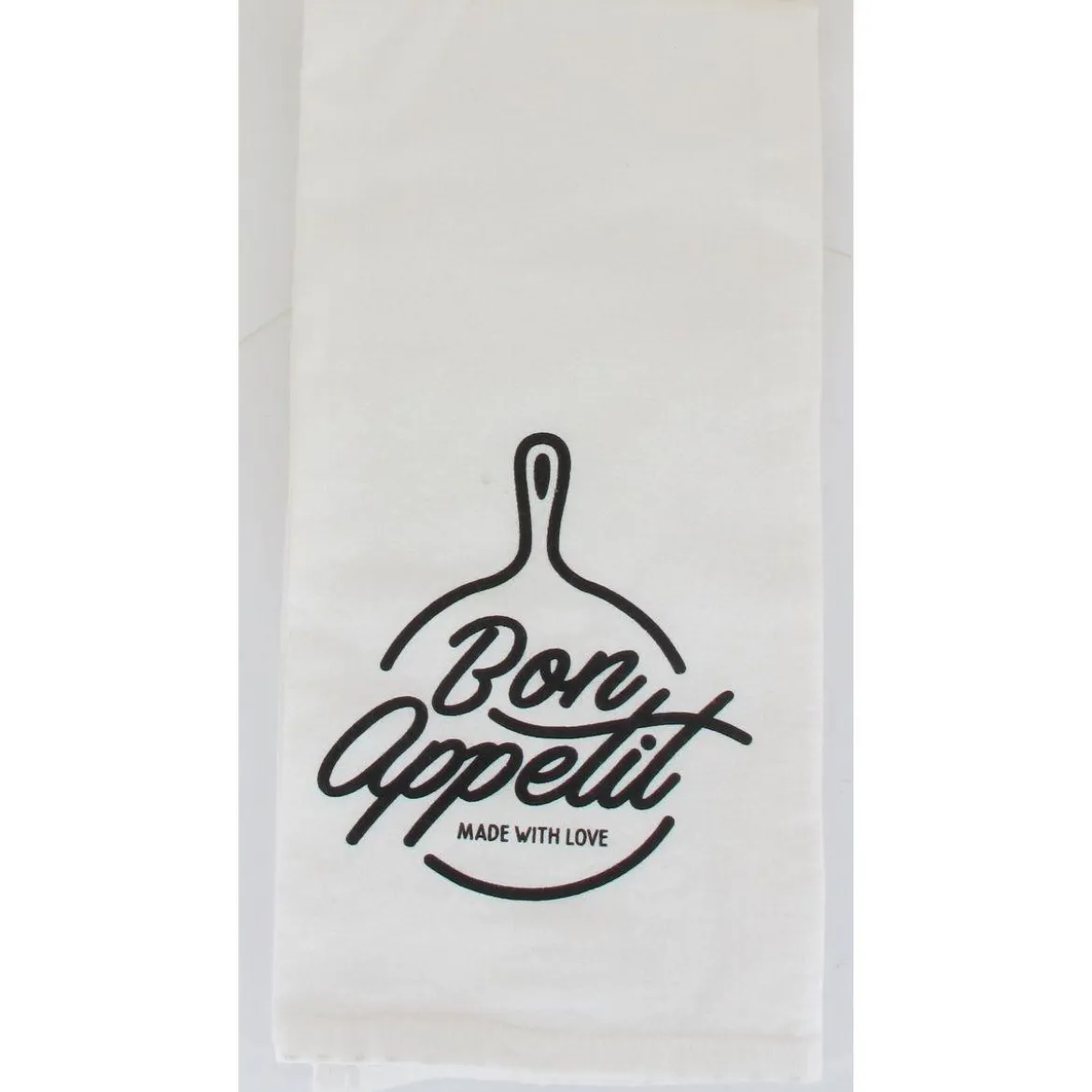 TORCHON IMP JEANNE 50X70CM COTON BLANC BON APPETIT