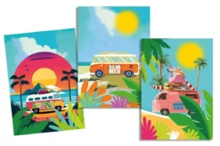 TORCHON VACANCES MULTICOLORE 50X70CM