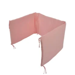 TOUR DE LIT GAZE DE COTON 40X180CM ROSE