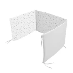 TOUR LIT GAZE COTON 40X180CM BLANC