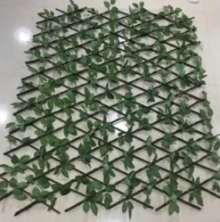 TRELLIS SAULE ET FEUILLES ARTIFICIELLES 100X190CM