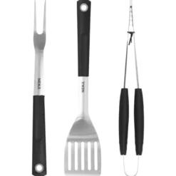 USTENSILES BARBECUE X3 PIECES MANCHE PLASTIQUE