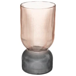 VASE BICOLORE ROSE H.24.5CM