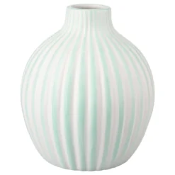 VASE BOULE CERAMIQUE LIGNE RELIEF 16.7X16.7X18.8CM