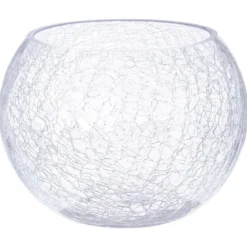 VASE BOULE CRAQUELE D.20X15CM