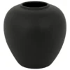 VASE BOULE RILY CERAMIQUE NOIR H.22CM