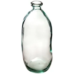 VASE BOUTEILLE VERRE RECYCLE TRANSPARENT H.73CM