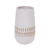 VASE CERAMIQUE BLANC ET BEIGE H.19CM