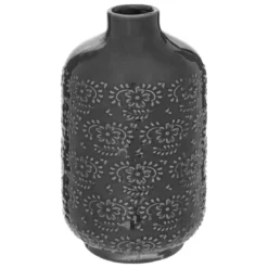 VASE CERAMIQUE 3D LUMIERE D HIVER GRIS H.21CM
