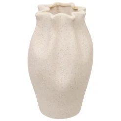 VASE CERAMIQUE GRIGOR BLANC H.20.5CM