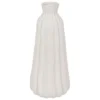 VASE CERAMIQUE STRIE FERNAN BLANC H.30CM