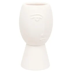 VASE CERAMIQUE VISAGE PAM H.19.8CM
