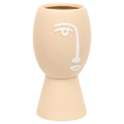 VASE CERAMIQUE VISAGE PAM H.19.8CM