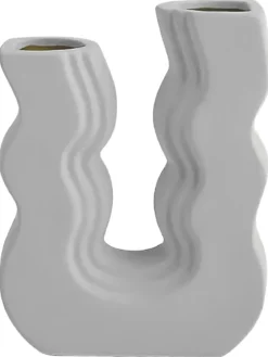 VASE CERAMIQUE WAVE BLANC TAILLE 13X4.8X21.5CM