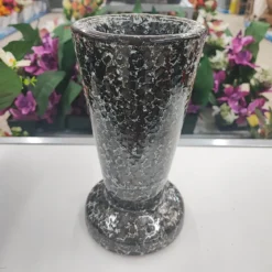 VASE CIMETIERE NOIR 15X15X28.5 CM