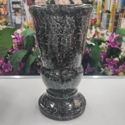 VASE CIMETIERE NOIR 15X15X28 CM