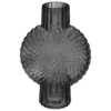 VASE COQUILLAGE VERRE GRIS H.32CM
