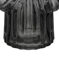 VASE COQUILLAGE VERRE GRIS H.32CM