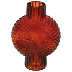 VASE COQUILLAGE VERRE RUBY H.25CM