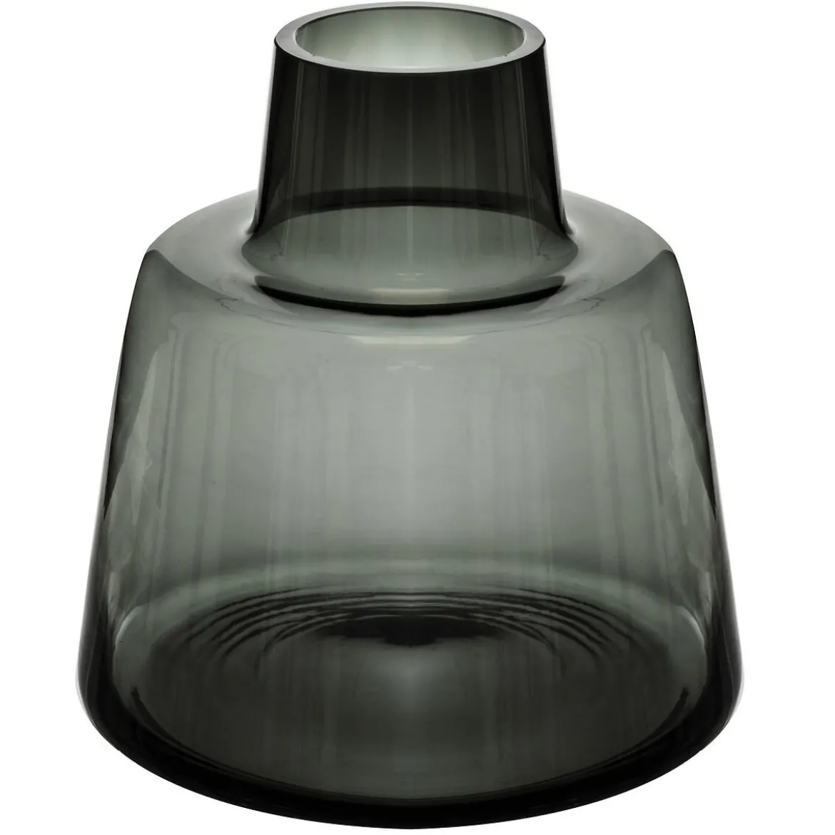 VASE EPAULE GRIS H.23CM