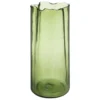 VASE IRREGULIER VERRE VERT JEMO H.32CM